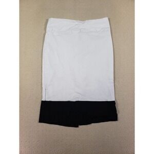 Vintage ABN Skirt Womens‎ 12 White Pencil Pull On Rayon Blend Zip USA